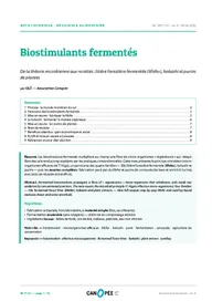 Première page — Biostimulants