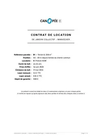 Première page — Contrat de location type