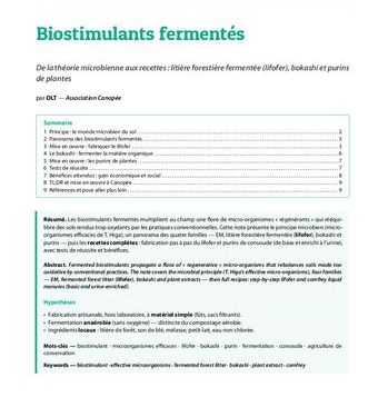 Biostimulants fermentés produits sur les terrains de Canopée