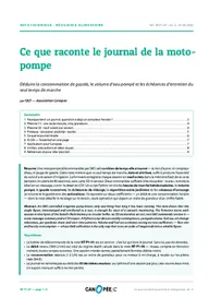 Première page — Ce que raconte le journal de la motopompe