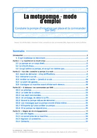 Première page — La motopompe — mode d'emploi