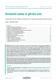 Première page — Potentiel redox